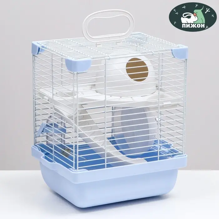 Клетка для грызунов укомплектованная, 23&times;19&times;28 см, голубая