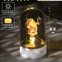 Светодиодная фигура под куполом &laquo;Дед Мороз&raquo; 6&times;9.5&times;6 см, дерево, батарейки LR1130&times;3 (нет в комплекте), свечение тёплое белое