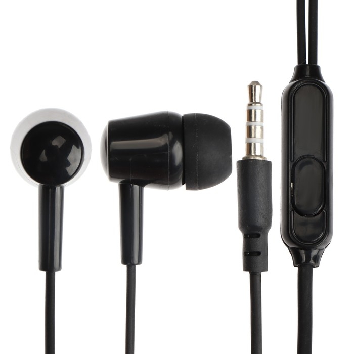 Наушники Exployd EX-HP-1123, вакуумные, микрофон, 102 дБ, 32 Ом, 3.5 мм, 1.2 м, черные Наушники Exployd EX-HP-1123, вакуумные, микрофон, 102 дБ, 32 Ом, 3.5 мм, 1.2 м, черные