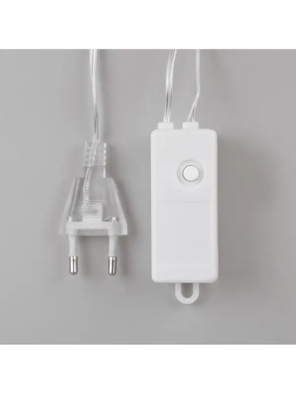 Гирлянда &laquo;Занавес&raquo; 2&times;3 м, роса, IP20, серебристая нить, 450 LED, свечение мульти, 8 режимов, 220 В