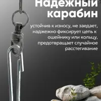 Цепь для привязи собак, 3 м, калибр 3.5&times;26 мм, черная
