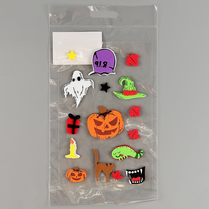 Набор наклеек из EVA  Набор наклеек из EVA "Хэллоуин", 16 шт