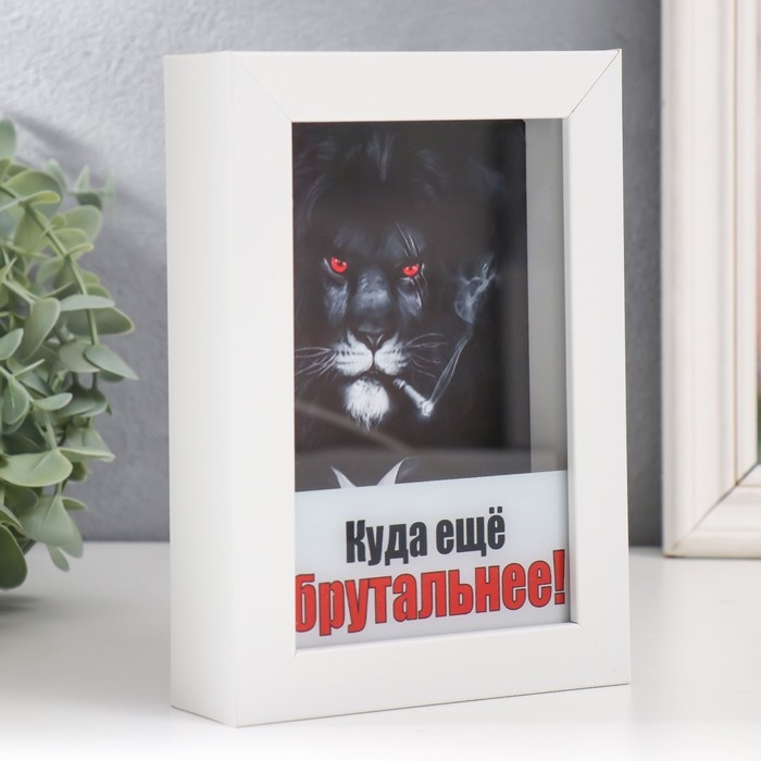 Копилка интерьерная пластик Копилка интерьерная пластик "Лев. Куда еще брутальнее!" 17х12х3,8 см