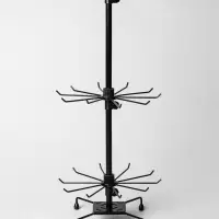 Вертушка, 3 яруса по 10 крючков, 30&times;30&times;65 см, чёрная