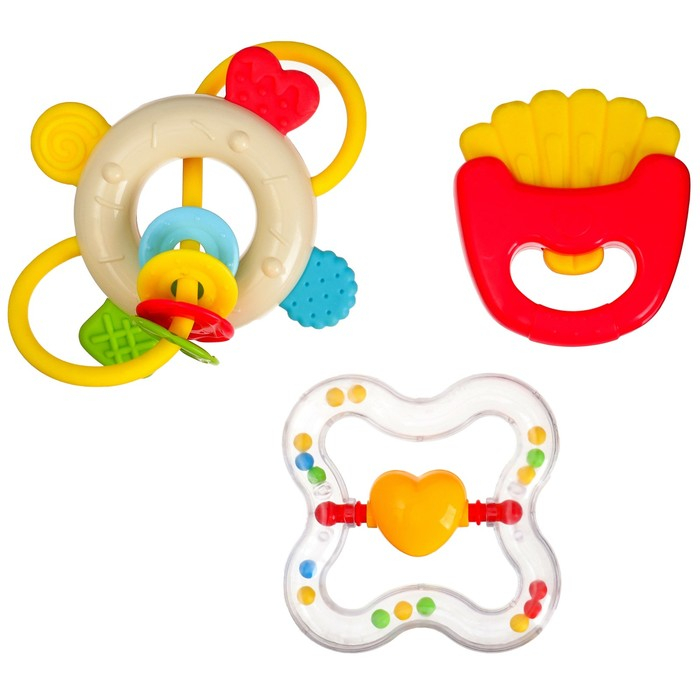 Набор погремушек «Сладости», 3 шт., Крошка Я Набор погремушек «Сладости», 3 шт., Крошка Я