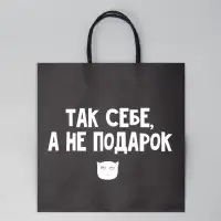 Пакет подарочный, упаковка, &laquo;Так себе, а не подарок&raquo;, 22&times;22&times;11 см