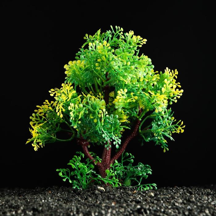 Растение искусственное аквариумное, 15 см, зелёное