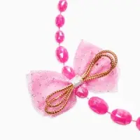 Бусы детские Выбражулька «Бант», граненые бусины, 40 см, цвет розовый Бусы детские Выбражулька «Бант», граненые бусины, 40 см, цвет розовый
