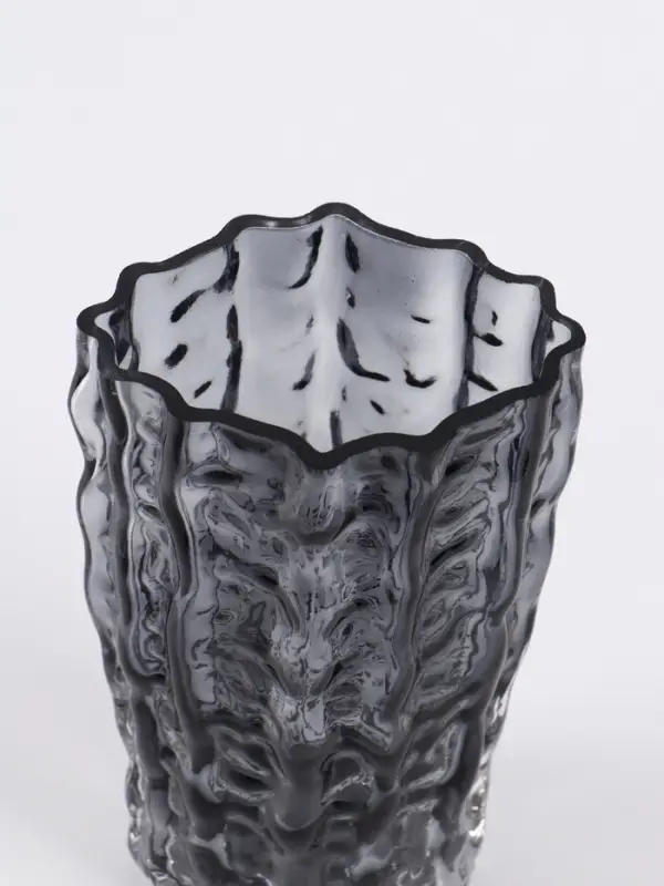 Ваза «Фонс», 24×14.5 см, стекло, чёрная