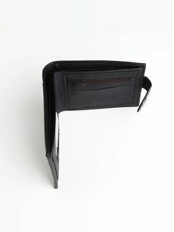 Портмоне мужское на магните, отдел для карт, монет, чёрное