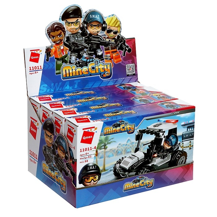 Конструктор Полиция «Стражи города», 4 вида МИКС Конструктор Полиция «Стражи города», 4 вида МИКС