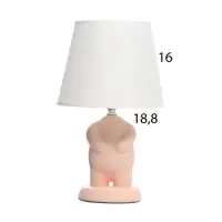 Лампа настольная RISALUX &laquo;Пузан&raquo;, 40 Вт, Е14, розовая, 19.5&times;19.5&times;34 см