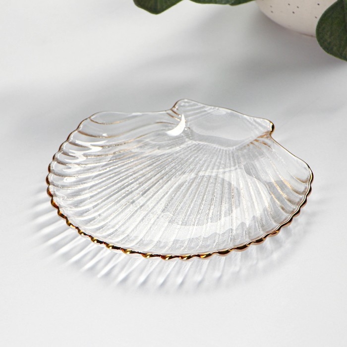 Блюдо сервировочное Magistro «Ракушка», 14×13,5×1,5 см, фигурное Блюдо сервировочное Magistro «Ракушка», 14×13,5×1,5 см, фигурное