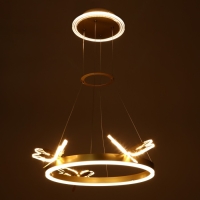 Люстра "Стрекоза" LED 48Вт 3000-6000К золото 52х52х80 см BayerLux