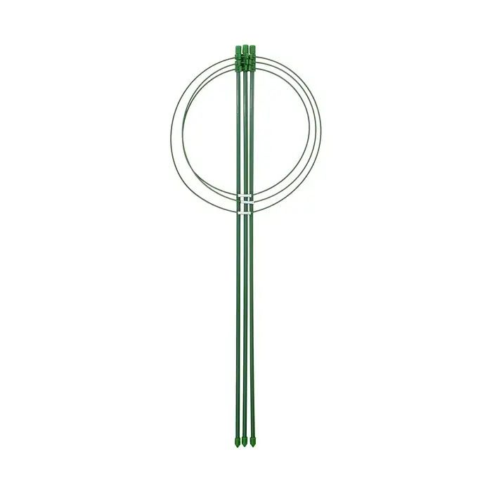 Кустодержатель, d=18&ndash;20&ndash;22 см, h=60 см, 3 кольца, металл, зелёный, Greengo