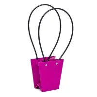 Сумка для цветов фуксия влагостойкая, 12&times;12 - 8&times;8 - 12.5 см