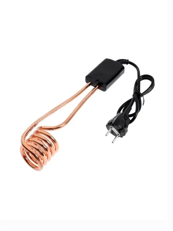 Электрокипятильник LEK 06, 1500 Вт, спираль пружина, индикатор, 28&times;6 см, 220 В, чёрный