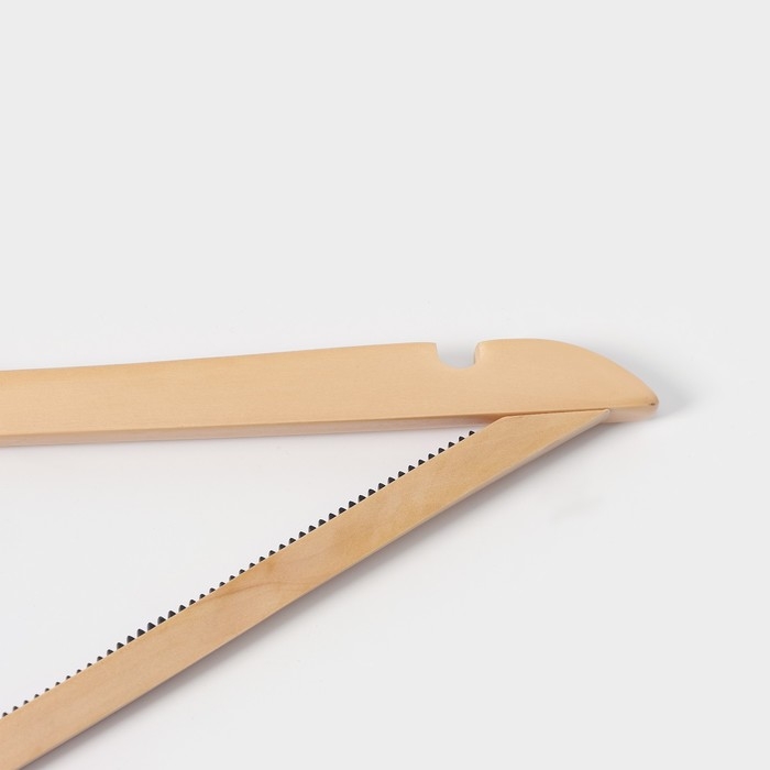 Плечики - вешалки для одежды LaDо́m Bois, 44×1,2×23 см, 3 шт, деревянные сорт А, антискользящее покрытие, цвет светлое дерево Плечики - вешалки для одежды LaDо́m Bois, 44×1,2×23 см, 3 шт, деревянные сорт А, антискользящее покрытие, цвет светлое дерево