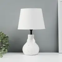 Лампа настольная RISALUX &laquo;Каламбур&raquo;, Е14, 40 Вт, белая, 20&times;20&times;32 см