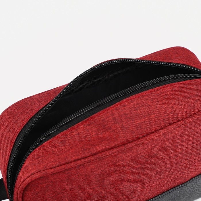 Косметичка дорожная на молнии, с ручкой, цвет бордовый Косметичка дорожная на молнии, с ручкой, цвет бордовый