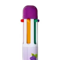 Ручка шариковая Calligrata, автоматическая, 6-цветная, корпус с рисунком, МИКС