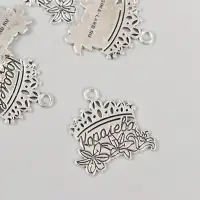 Металлический элемент, декоративная подвеска «Арт Узор. Королева», 2.5×2.5 см