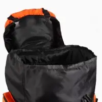 Рюкзак туристический, 90 литров, 6 наружных карманов, шнуровка, оранжевый