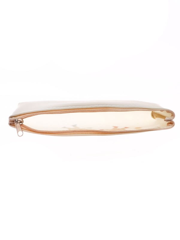 Пенал школьный на молнии Зверушки Бежевый Пенал школьный на молнии Зверушки Бежевый