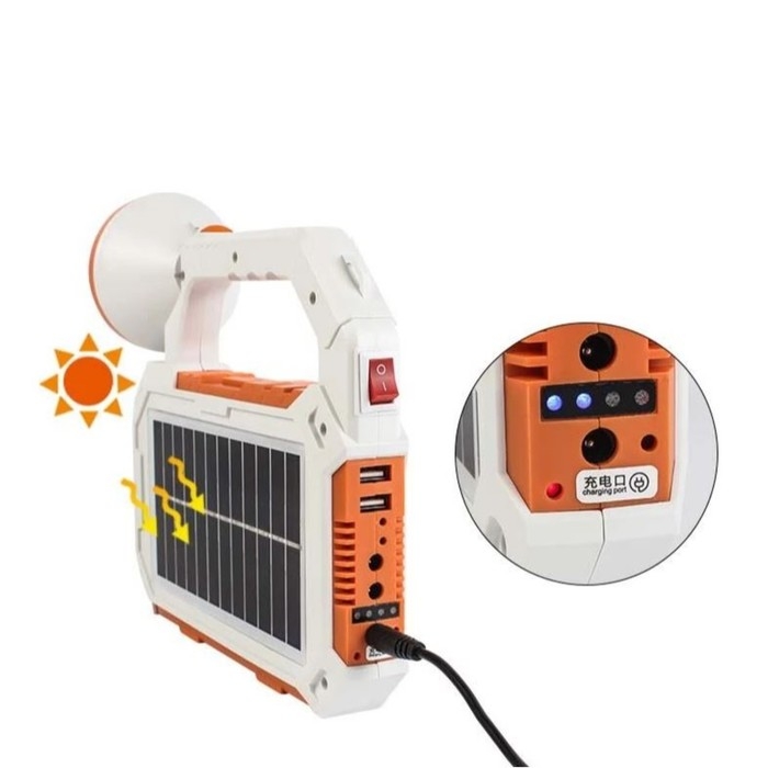 Фонарь прожекторный аккумуляторный, 5 Вт, 7200 мАч, XPG, IP65, солн. батарея, 21.4х20.5 см Фонарь прожекторный аккумуляторный, 5 Вт, 7200 мАч, XPG, IP65, солн. батарея, 21.4х20.5 см