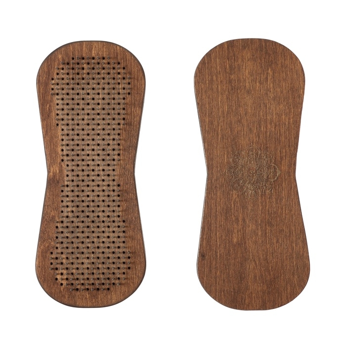 Садху, доска с гвоздями, для йоги, 2 шт, шаг 8 мм Садху, доска с гвоздями, для йоги, 2 шт, шаг 8 мм