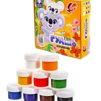 Гуашь 9 цветов &times; 15 мл ZOO, МИКС