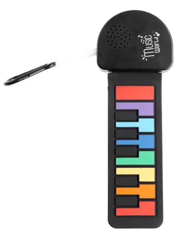 Музыкальное пианино, с сенсорным нажатием и карабином, детское ZABIAKA