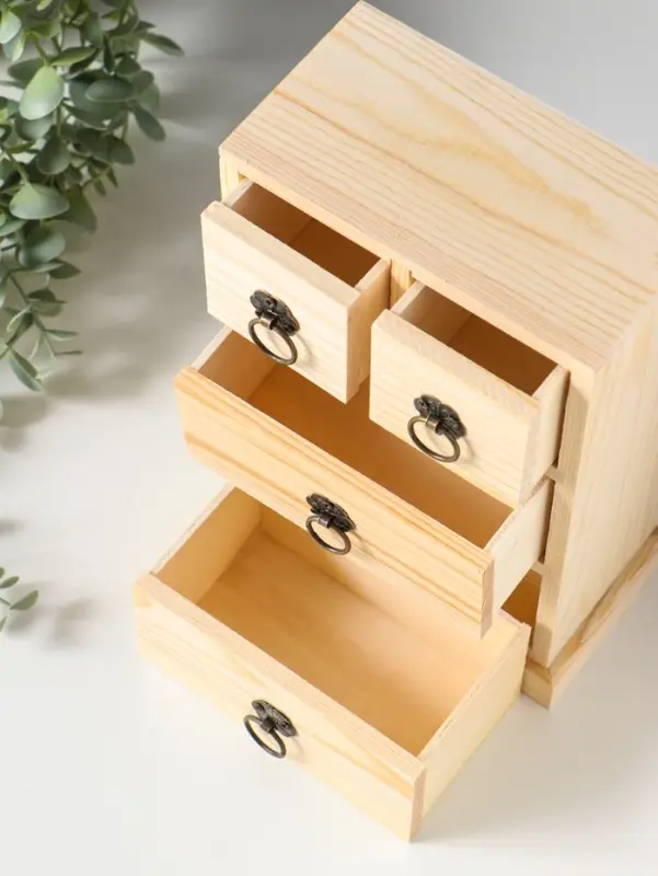 Шкатулка для росписи дерево &laquo;Комод 4 ящика&raquo;, для творчества, декора, 22&times;15&times;8.2 см