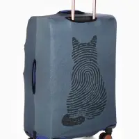 Чехол для чемодана &laquo;Кот&raquo;, 28", синий