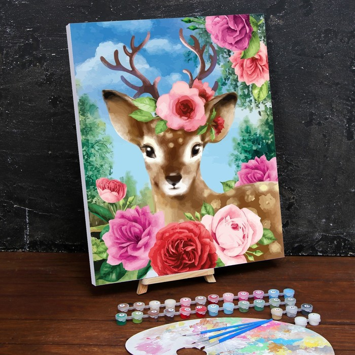 Картина по номерам на холсте с подрамником «Олень», 40 х 50 см Картина по номерам на холсте с подрамником «Олень», 40 х 50 см