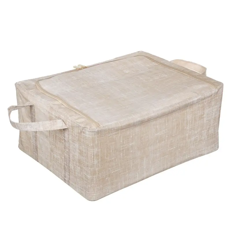 Короб жесткий тм VETTA ЛЁН, складной метал.каркас,полиэстер, 50х40х22см, бежевый