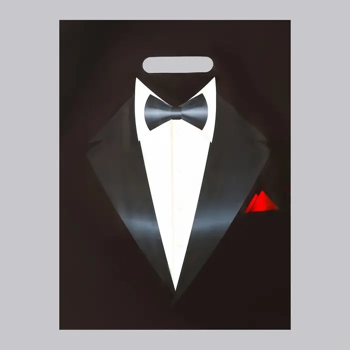 Пакет Пакет "Смокинг", полиэтиленовый с вырубной ручкой, 30 х 40 см, 50 мк