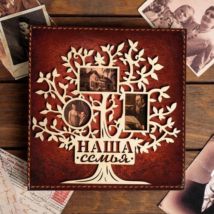 Родословная книга «Наша семья», с деревянным элементом, 84 страницы, 24,5 х 23 х 4 см. Родословная книга «Наша семья», с деревянным элементом, 84 страницы, 24,5 х 23 х 4 см.