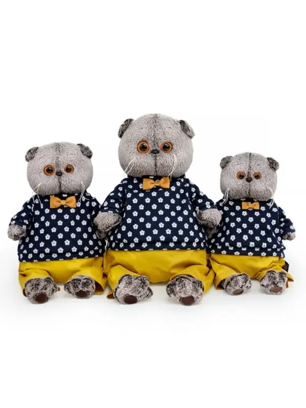 Мягкая игрушка &laquo;Басик&raquo;, в джемпере в цветочек, 22 см