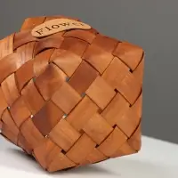 Набор корзин плетёных, 2 шт., 20&times;20&times;12 см, 16&times;16&times;10 см, ива, натуральный цвет