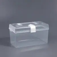 Бокс для хранения мелочей, с ручкой, 19.5&times;12&times;11 см, прозрачный