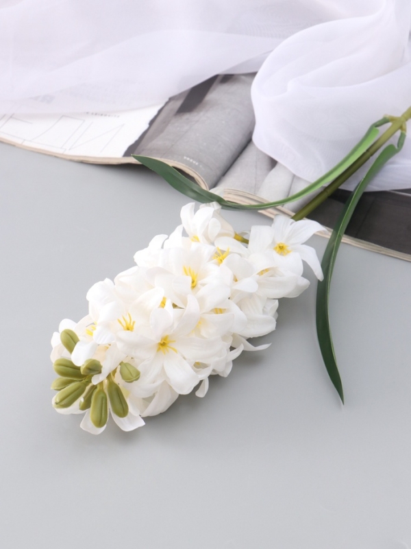 Цветы искусственные  Цветы искусственные "Гиацинт галант" 66х5 см, белый