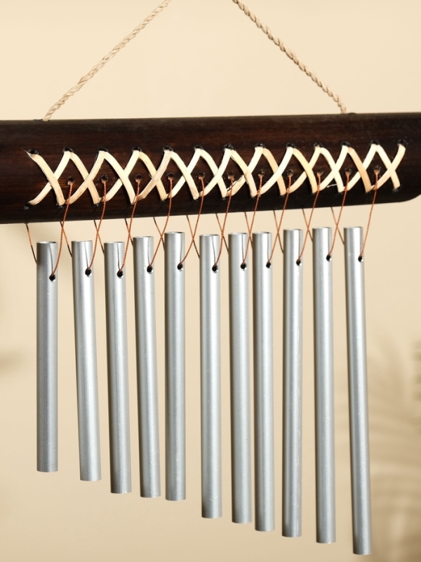 Музыка ветра Музыка ветра "Тропики" бамбук, алюминий, 25х3,5х30 см, цв. черный