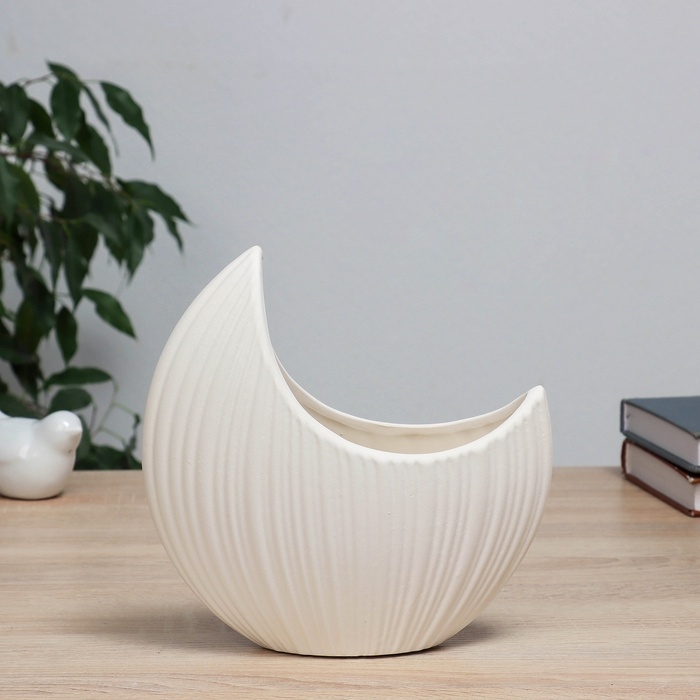 Ваза керамика настольная Ваза керамика настольная "Полумесяц" 8х21х20 см