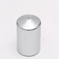 Свеча столбик 6&times;7.5, 10, 12.5 см, набор 3 шт., серебро