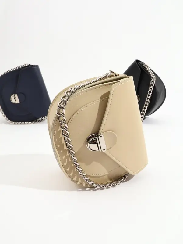 Сумка женская мессенджер TEXTURA на клапане, 17&times;10&times;18 см, бежевая