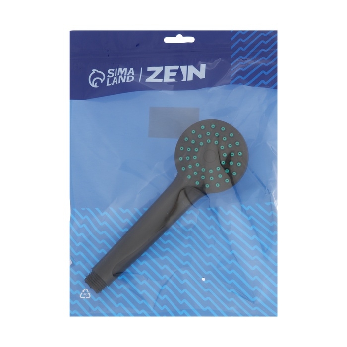 Лейка для душа ZEIN Z3183, 1 режим, пластик, черный Лейка для душа ZEIN Z3183, 1 режим, пластик, черный