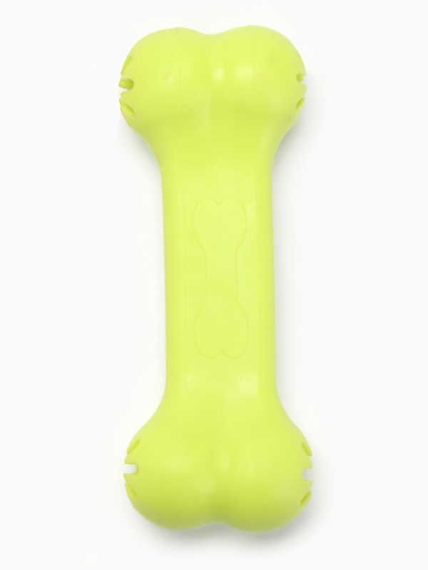 Игрушка жевательная Игрушка жевательная "Вкусная кость" с отверстиями для лакомств, TPR, 11 см, салатовая