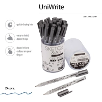 Ручка гелевая SKETCH&ARTUniWrite.SILVER 0,8мм СЕРЕБРЯНАЯ 20-0312/01