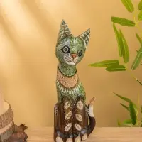 Сувенир «Кошка в ошейнике», 10×4×30 см, дерево, МИКС